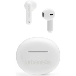Urbanista Austin Echte Draadloze Oordopjes, Bluetooth 5.3 In-Ear IPX4 oortjes met Dual-Microfoon, 20H Speeltijd, Draadloze Oortelefoon met Aanraakbediening, TWS USB C Oplaadcase, Puur Wit