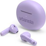 Urbanista Austin Echte Draadloze Oordopjes, Bluetooth 5.3 In-Ear IPX4 oortjes met Dual-Microfoon, 20H Speeltijd, Draadloze Oortelefoon met Aanraakbediening, TWS USB C Oplaadcase, Lavendel Paars
