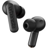 Urbanista Atlanta Hybrid Active Noise Cancelling Wireless Earbuds, Deep Bass Spatwaterbestendige Koptelefoon, Bluetooth Multipoint Oordopjes, Transparantie Modus, Draadloze Oplaadcase, Nachtzwart