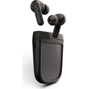 Urbanista Phoenix Hybride Active Noise Cancelling Wireless Earbuds op zonne-energie met oneindige speeltijd, Bluetooth Multipoint In-Ear Headphones, zelfopladende draadloze oplader, Nachtzwart
