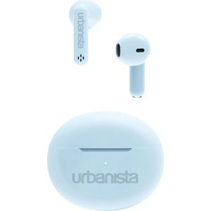 Urbanista Echte Draadloze Oordopjes, Bluetooth 5.3 In-Ear IPX4 oortjes met Dual-Microfoon, 20H Speeltijd, Draadloze Oortelefoon met Aanraakbediening, TWS USB C Oplaadcase, Austin, Blauw