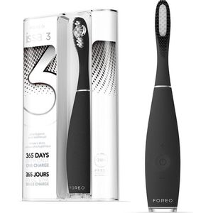 FOREO ISSA 3 Oplaadbare Elektrische Sonische Tandenborstel met Siliconen & PBT Polymeer Borstelharen, Black