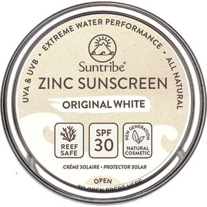 Suntribe - Zinc Sunscreen - Mineraal Beschermende Gezichts en Lichaams Crème - SPF 50 - 45 g