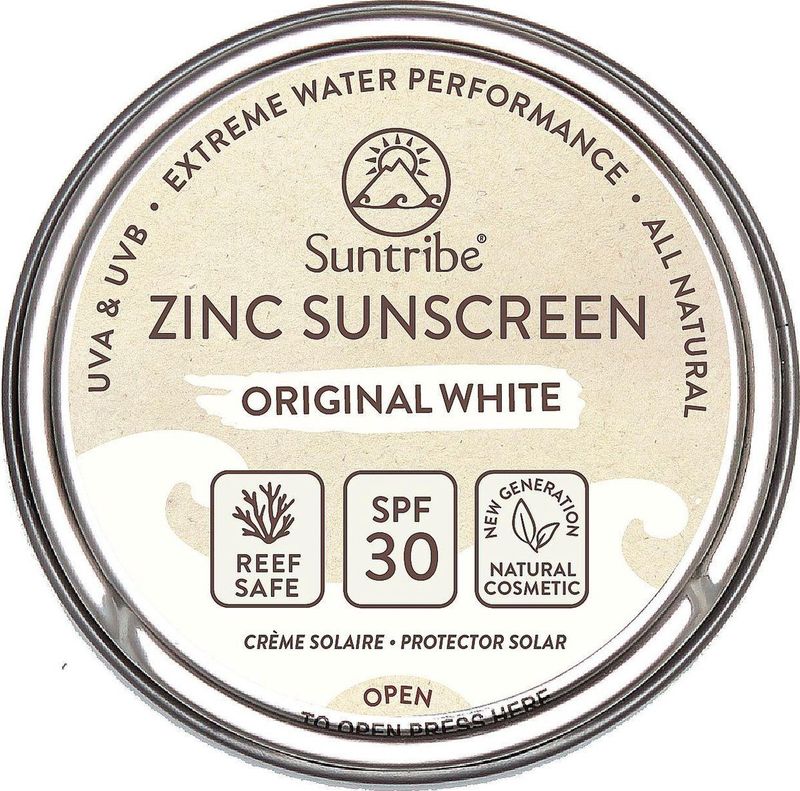 Suntribe - Zinc Sunscreen - Mineraal Beschermende Gezichts en Lichaams Crème - SPF 50 - 45 g