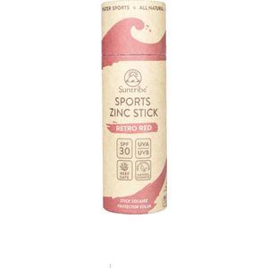 Suntribe - Sports Zinc Stick - Zonnebrand - Retro Red - 30 g