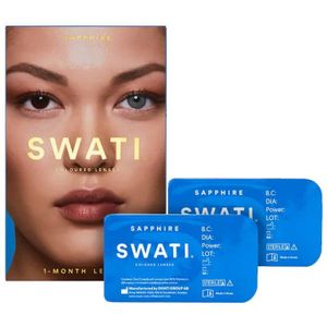 Swati - Coloured Lenses - Gekleurde Contactlenzen - Sapphire - 1 Paar - 1 Maand