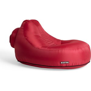 Softybag stoel Rood - Luchtbedden - Luchtzak - Air lounger - Ligzak - Luchtbank - Opblaasbare stoel - Luchtzak strand - Opblaasbare zitzak - Chili rood - Opblaasbare bank - Lijkt op Lamzac