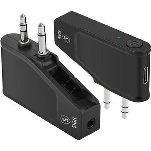 SIGN Draadloze vliegadapter Bluetooth (Vliegtuig adapter), Audio-adapters, Zwart