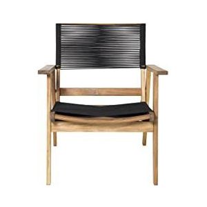 Venture Home Peter Single Chair - Black Rope/Acacia KD