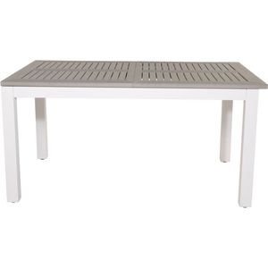 Albany eettafel tuin incl. extra blad 152, 210 cm witgrijs.