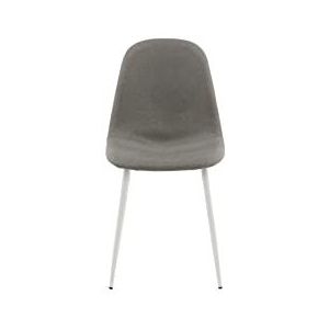Venture Home Polar Chair - Grey Fabric White Legs