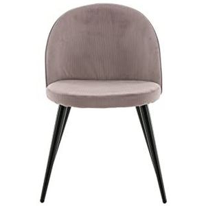 Velvet Dining Chair Corduroy - Pink/Black