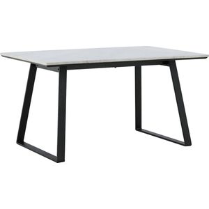 Estelle eetkamertafel 90x140cm marmor wit.