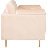 Boom fauteuil velours lichtbeige.