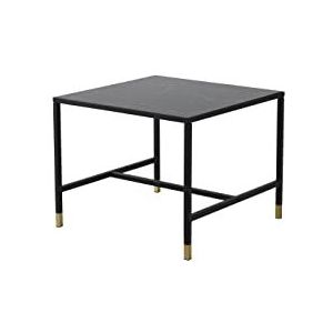 Dipp Square Sofa Table - 60 * 60 * 48 - Zwart/Brass