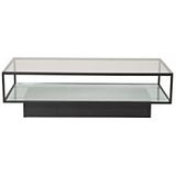 Venture Home Maglehem-Sofa Tafelglas, zwart, transparant, één maat