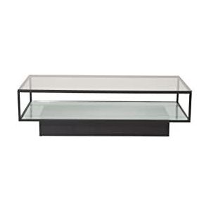Venture Home Maglehem-Sofa Tafelglas, Zwart, Transperant, One Size