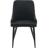 Plaza Dining Chair - Black Legs - Black Fabric