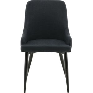 Plaza Dining Chair - Black Legs - Black Fabric