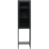 Misha - High Thin Cabinet w shelf - Black