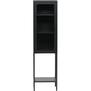 Misha - High Thin Cabinet w shelf - Black