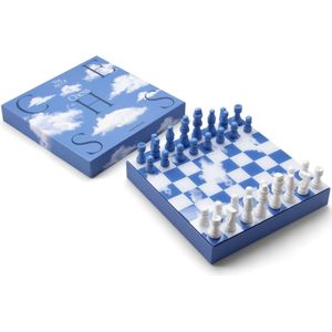 Backgammon Spel - Wolken Design - Hout - Acryl Afwerking