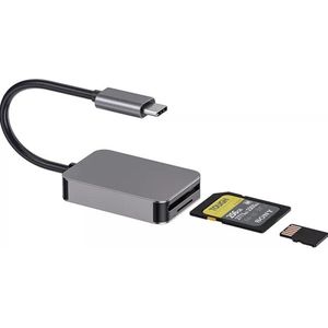 NÖRDIC CRD-009 - USB-C Kaartlezer - UHS-II USB3.1 SuperSpeed - 5Gb/s - Voor SD, SDXC, SDHC en meer - Zwart