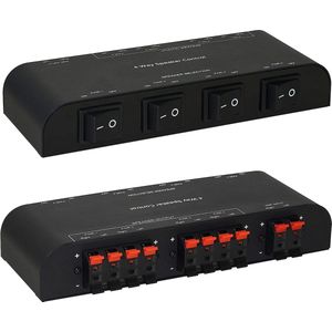 NÖRDIC SGM-222 Luidspreker schakelaar - Voor 4 Luidsprekers - Zwart