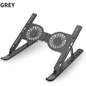 NÖRDIC LH-572 Laptop standaard en cooler - Opvouwbaar - Met ventilator - 9 tot 15,6 inch - RGB