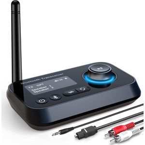 NÖRDIC BT27 Bluetooth 5.0 Audioadapter - Zender/Ontvanger - 3,5 mm AUX - Zwart