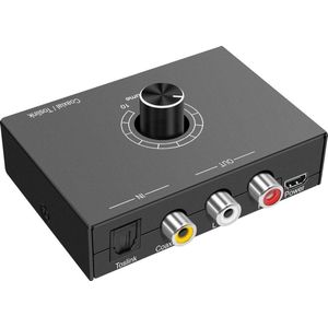 NÖRDIC SGM-126 Digitaal naar analoog audio omzetter - Toslink - DAC - Zwart