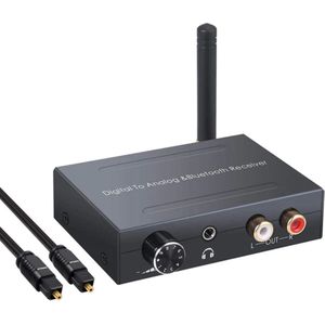 NÖRDIC SGM-128 Digitaal naar analoog audio converter, Met hoofdtelefoon versterker, Bluetooth, Zwart