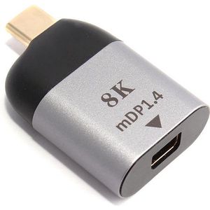 NÖRDIC C-MDP USB-C naar Mini Displayport adapter - 8K in 60Hz - 3D Ondersteuning - Spacegrijs