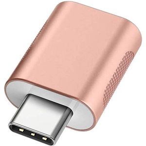 NÖRDIC OTG-C6 USB-A 3.0 OTG naar USB-C adapter - 1 stuk - Rosegold