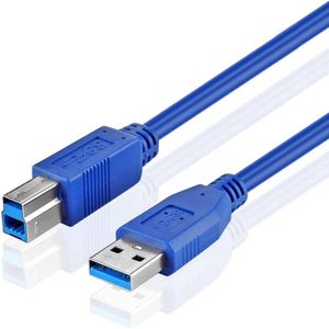 NÖRDIC USB3-106 USB-A 3.1 naar USB-B kabel - Super Speed - 3m - Blauw