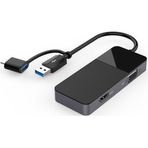 NÖRDIC DOCK-132 Dockingstation - USB-C naar HDMI 4K - Zwart