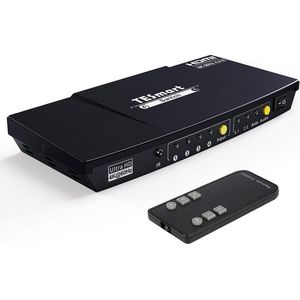 NÖRDIC SGM-167 HDMI switch 4 input naar 1 output - 4K 60Hz - HDCP 2.2 - Zwart