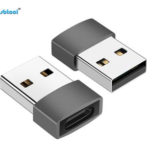 NÖRDIC C-OTG1 USB-C naar OTG USB-A mini adapter - Grijs