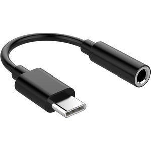 NÖRDIC USBC-AUDIO USB-C naar 3,5 mm audio-adapter - Zwart