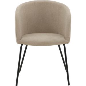 Venture Home 15562-810 Berit Chair, 100% polyester linnen, ijzer, beige, zwart