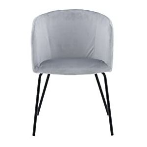 Venture Home 15562-885 Berit Chair, 20% polyester linnen, zwart, grijs