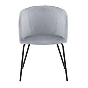 Venture Home Berit 15562-885 stoel, 20% polyester, linnen, zwart/grijs