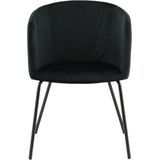 Venture Home 15562-888 Berit Chair, 20% polyester linnen, zwart