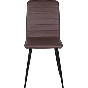 Venture Home Windu Lyx 19908-877 stoel van polyester en linnen, zwart/bruin