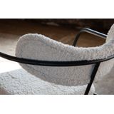 Fluffy fauteuil teddy stof offwhite.