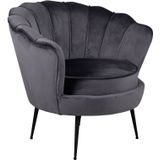 Calais fauteuil velours donkergrijs.