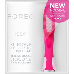 FOREO - ISSA Hybrid Wave - Borstelkop - Fuchsia - Siliconen & PBT Polymeer