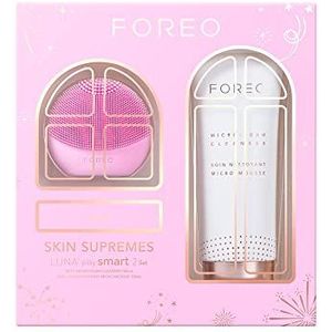 FOREO Luna Play Smart 2, huidanalysekwast en gezichtsreiniging en vakantieset Skin Supremes, 3.3fl. oz microschuimreiniger
