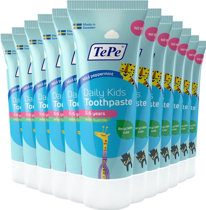 TePe - Daily Kindertandpasta - Pepermunt - Fluoride - 1000 ppm