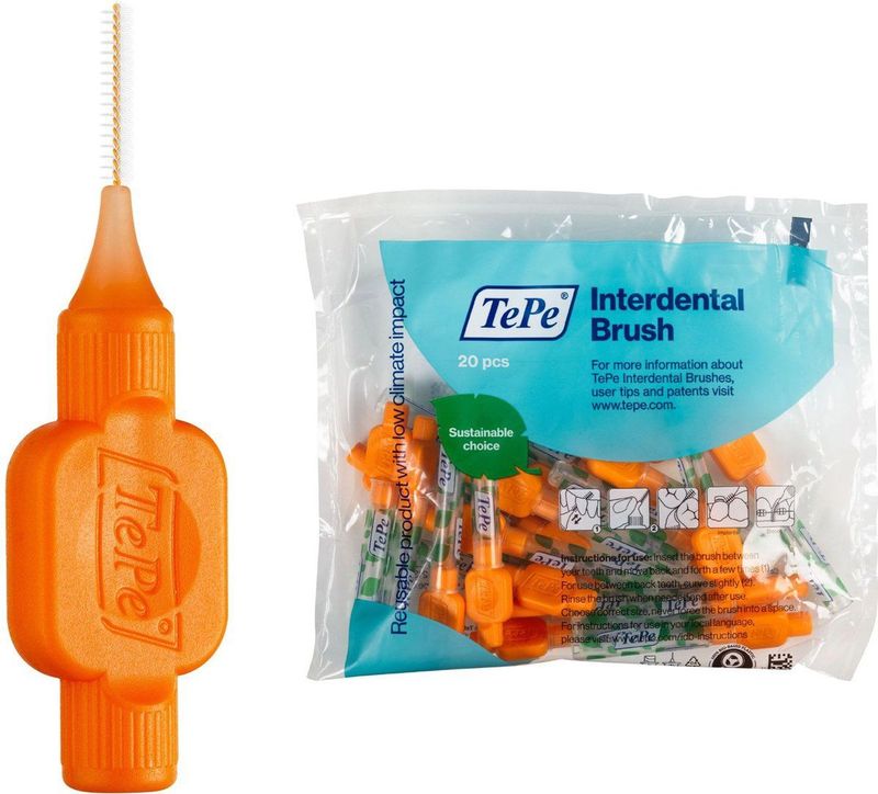 TePe Interdentale Ragers Original Oranje ISO maat 1 – 0,45 mm (20 stuks)